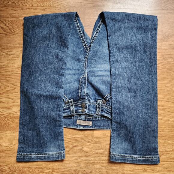 Nine West Vintage America Jeans Womens Size 8 Straight Leg Embroidered Mid Rise - Picture 8 of 12